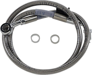 harley-davidson street bob [DRAG SPECIALTIES] – Verlängerte Edelstahl-Bremsleitung - 0