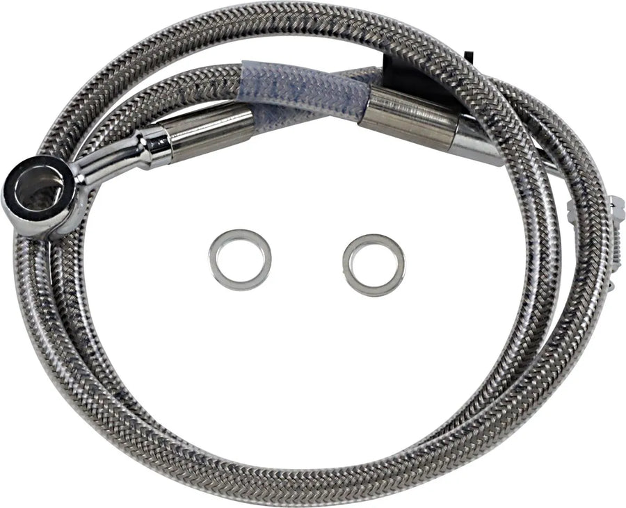 harley-davidson street bob [DRAG SPECIALTIES] – Extended stainless steel brake line