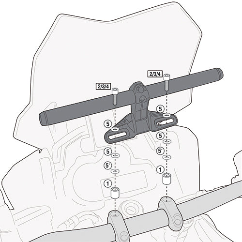 BMW R 1200 RS [GIVI] - Montagekit für Smart Bar oder Smart Mount