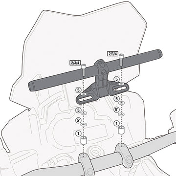 Moto Guzzi Stelvio 1200 [GIVI] - Montagekit für Smart Bar oder Smart Mount