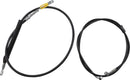 Harley Davidson flfb [LA CHOPPERS] - Kit completo cavo manubrio/linea freno intrecciato in vinile nero-1