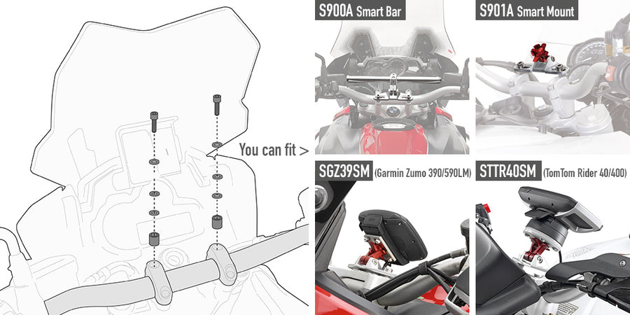 Honda CRF 1000 L Africa Twin [2016–2019] – Montagekit für Smart Bar oder Smart Mount