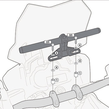 Ducati Monster S2R 1000 [2004–2008] – Montagekit für Smart Bar oder Smart Mount