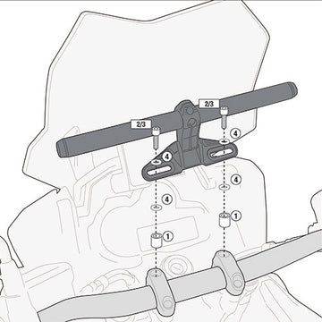 Benelli BN 600 [GIVI] - Montagekit für Smart Bar oder Smart Mount