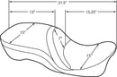 harley davidson touring [DRAG SPECIALTIES] – Siège en cuir 2 places, compatible dossier, touring-7