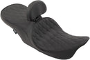 harley davidson touring [DRAG SPECIALTIES] - Front positioned 2-up touring leather seat with low profile-2