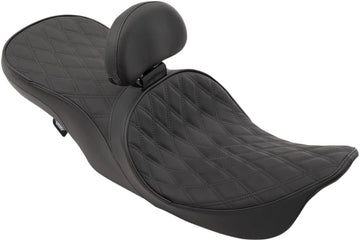 harley davidson touring [DRAG SPECIALTIES] – Vorne positionierte 2-Up Touring-Ledersitzbank mit niedrigem Profil - 0