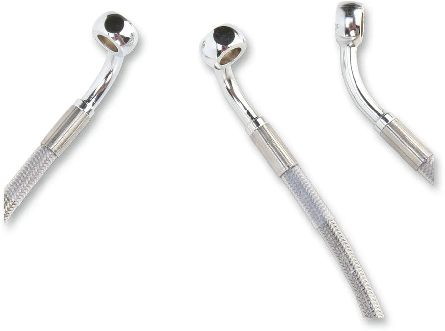 harley davidson flhri [DRAG SPECIALTIES] - Kit conduites de frein inox en version allongée