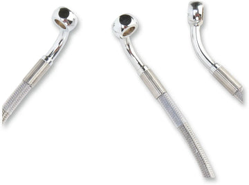 harley davidson flhtc [DRAG SPECIALTIES] - Kit de durites de frein rallongées en acier inoxydable - 0