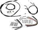 harley davidson fxdwg [BURLY BRAND] – Komplettes schwarzes Vinyl-Lenkerzug-/Leitungskit für Ape Hangers-1