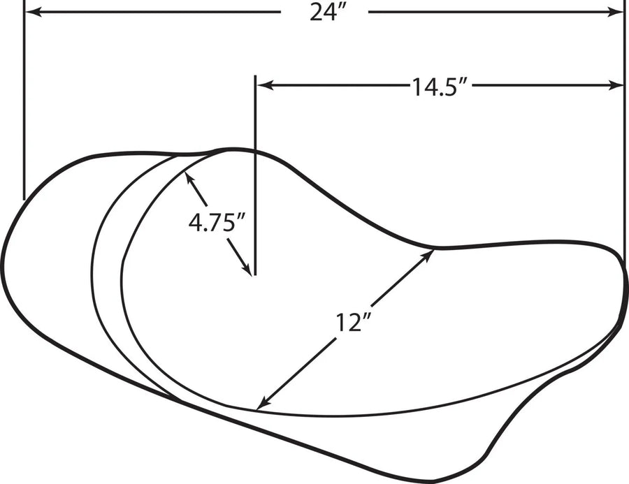harley davidson flhri [DRAG SPECIALTIES] – Vorverlegter flacher Einzelsitz mit EZ-ON Mount