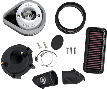 Indian PURSUIT 108 Dark Horse Premium [2024-2026] - Stealth Luftfilter-Kit mit Abdeckung – Oberfläche: Silber – Bild 1