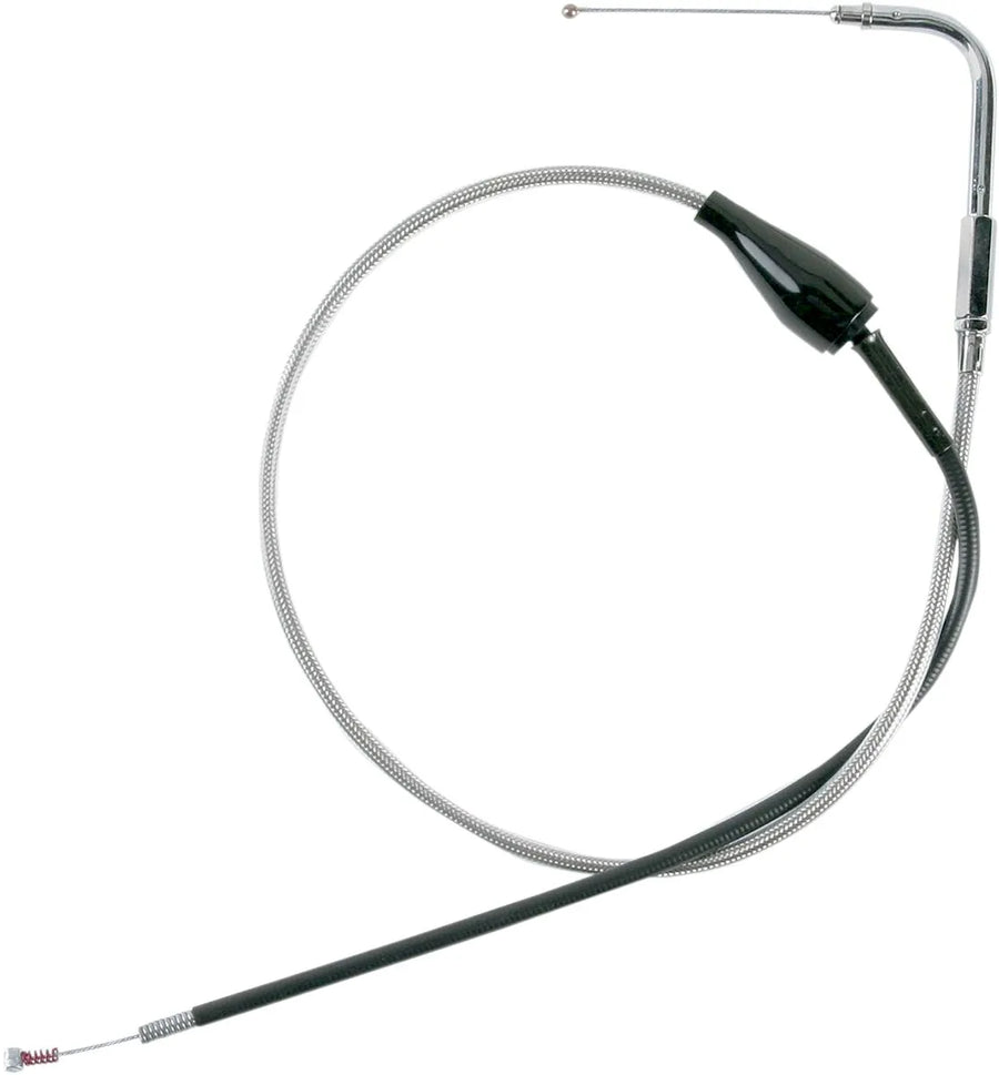harley davidson flhri [DRAG SPECIALTIES] – Edelstahl-ummanteltes Leerlaufkabel
