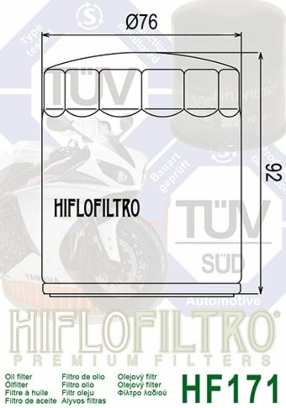 Harley -Davidson Street Bob 114 FXBBS [Hiflofiltro] - Filtro dell'olio