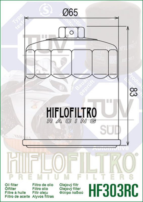 Kawasaki Z7 Hybrid ZR700 [HiFlofiltro] - Racing oil filter