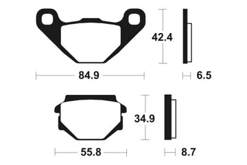 Aprilia SX 125 KX1 [TECNIUM] - Organische Bremsbeläge - 0