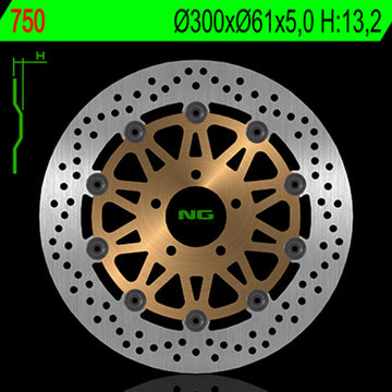 Kawasaki Zr 7 750 [NG BRAKE DISC] - disque de frein rond flottant