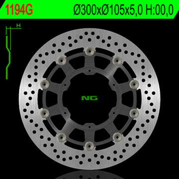 Bmw F 650 Gs Tw [NG BRAKE DISC] - disco freno tondo flottante