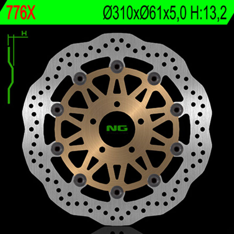 Kawasaki Zrx 1200 [NG BRAKE DISC] - Wave floating brake disc
