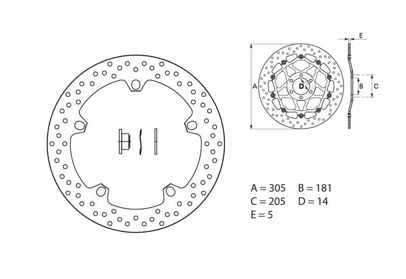 Bmw R 1250 Gs Adventure [BREMBO] - Disque de frein rigide rond série Oro