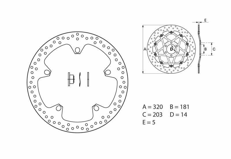 Indian pour 1200 FR1200 [Brembo] - Disque de freinage