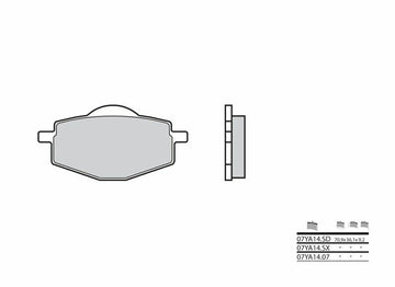 Yamaha XT 350 [Brembo] - Brembo Off -road Sinter Metal Brake Pads