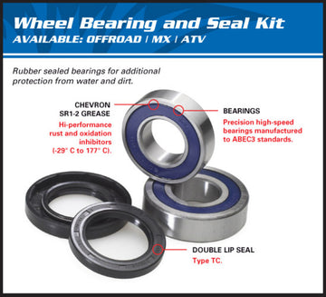 Yamaha Fz 600 S Fazer [ALL BALLS] - Rear wheel bearing kit for FZ6, FAZER, S2
