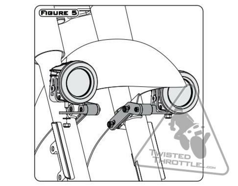 Harley Davidson Fxdwg [DENALI] - Beleuchtungs-Halterung Kotflügel Harley Davidson
