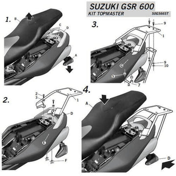 Suzuki Gsr 600 [SHAD] - Kit de montage Top Master - Suzuki