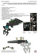 Triumph Thruxton 1200 [ACCESS DESIGN] - support de plaque d'immatriculation passage de roue noir Triumph Thruxton 1200