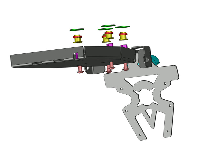 Triumph Thruxton 1200 [ACCESS DESIGN] - support de plaque d'immatriculation passage de roue noir Triumph Thruxton 1200