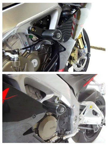 Aprilia Tuono 1100 V 4 RR [2015-2020] - Aero-Crash-Protektoren Schwarz Aprilia RSV4 R/RR/RF/Factory