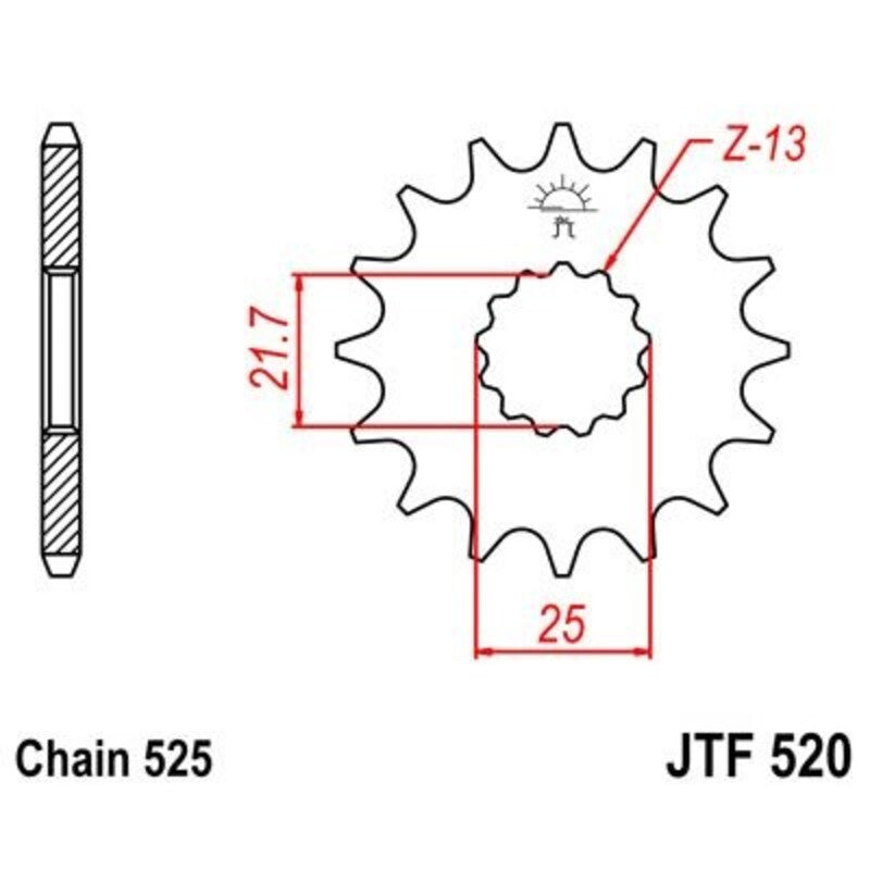 Triumph Tiger 800 XR Tig800 [JT Sprockets] - Spocchi anteriore rumoroso