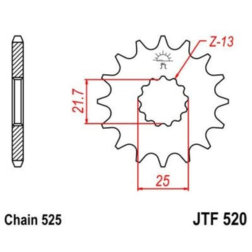 Triumph Tiger 800 XR Tig800 [JT Sprockets] - Spocchi anteriore rumoroso