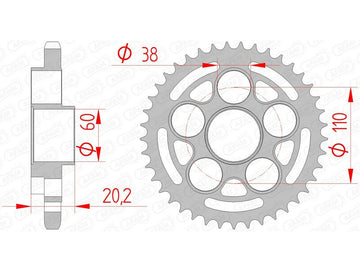 Ducati Hypermotard 796 [AFAM] - Corona Acciaio Standard - 525