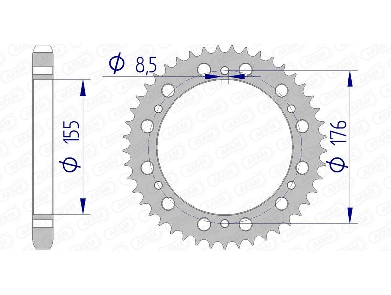 Triumph Sprint 955 [AFAM] - Corona in alluminio standard - 530