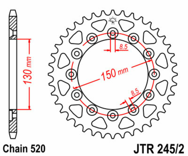 Honda XL 500 S [JT Sprockets] - Standard steel pinion at the back