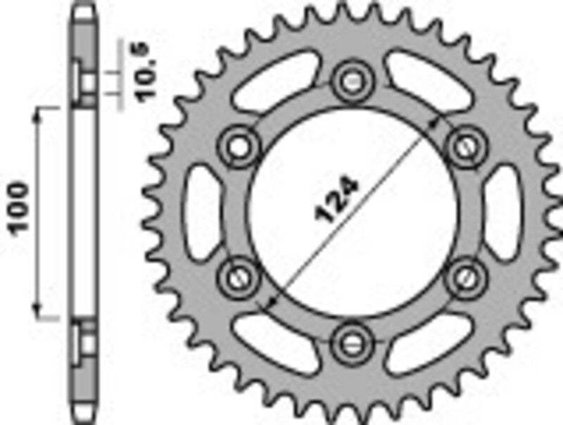 Ducati 900 SS SuperSport [PBR] - Ruota a catena standard C45 Acciaio