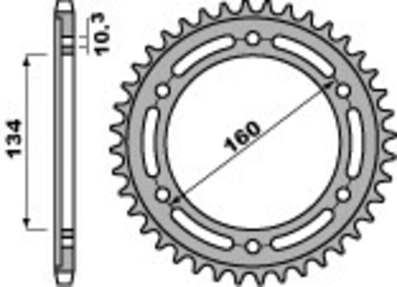 Honda Vtr 1000 Sp 1 [PBR] - Sprocket aluminum reinforced - 520