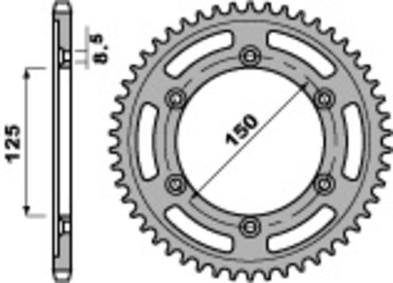 CFMOTO 800 MT CF800-7 [PBR] - Ruota a catena