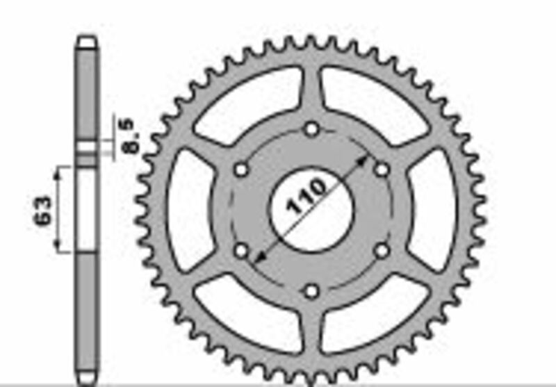 Husqvarna Svartpilen 125 [PBR] - Sprocket aluminum reinforced - 520