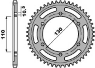 Suzuki V-Strom 800 DE DL800 [PBR] - Standard Kettenrad C45 Stahl