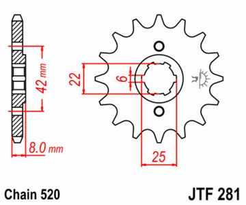 Honda XL 500 R [JT SPROCKETS] - Standard Stahlritzel vorne - 0