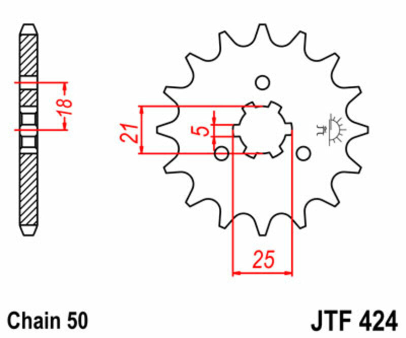 Suzuki GT 550 [JT SPROCKETS] - Standard Stahlritzel vorne