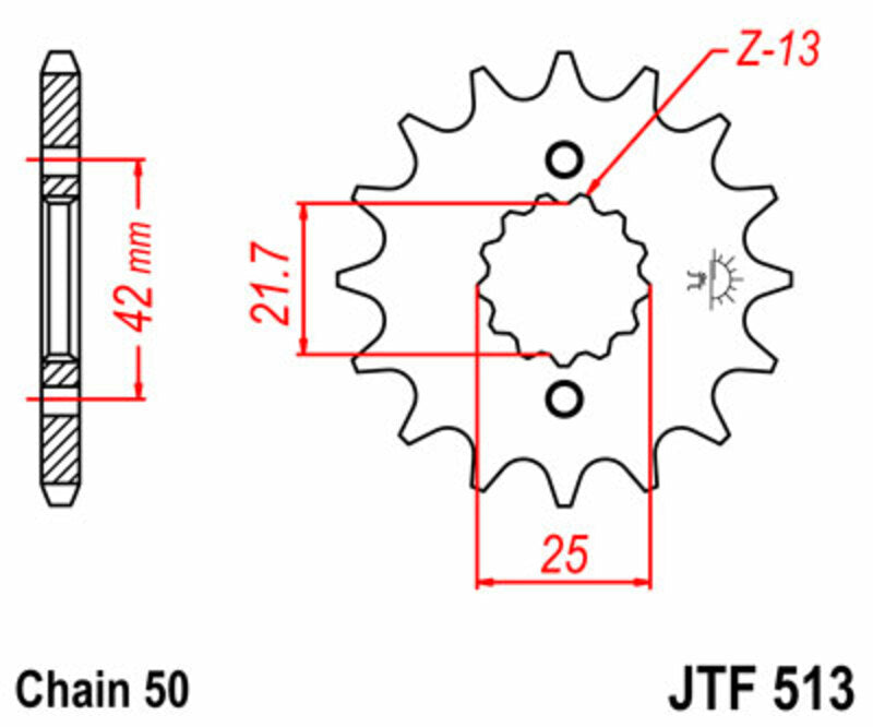 Yamaha SR 500 [JT SPROCKETS] - Standard Stahlritzel vorne