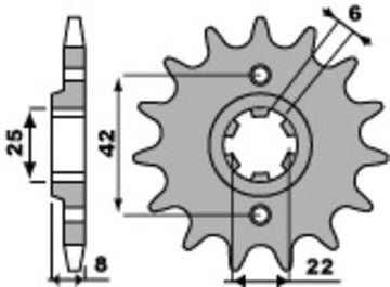 Honda XL 600 RM [PBR] - Standard steel pinion at the front