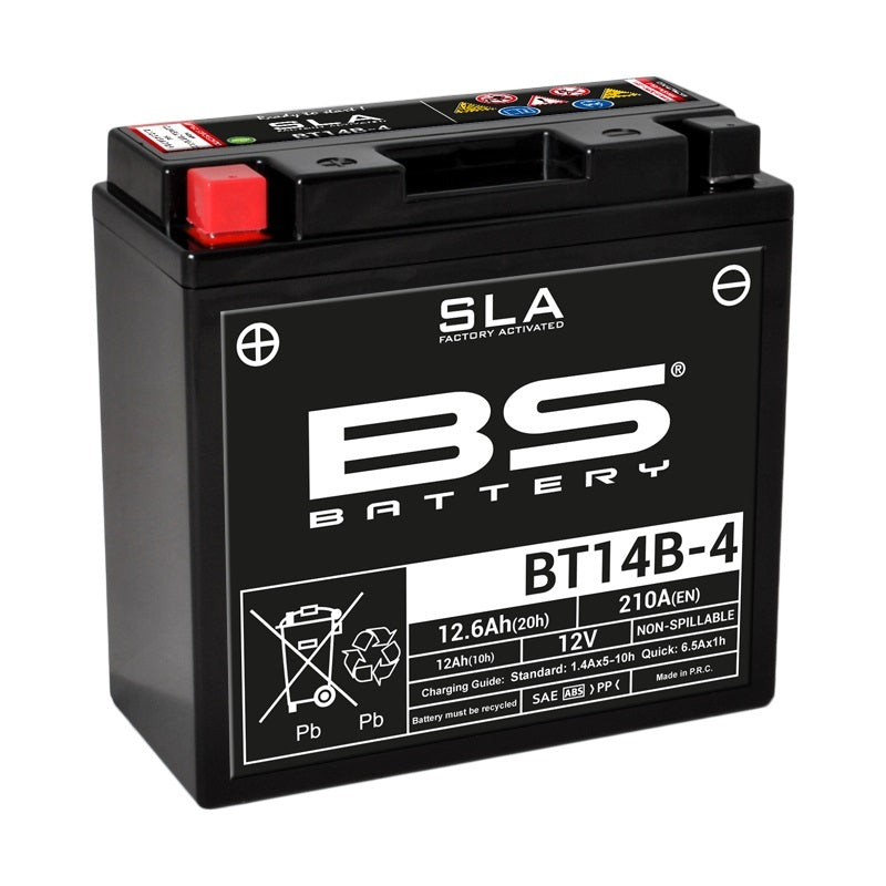 Yamaha Fzs 1000 [BS BATTERY] - Batteria senza manutenzione SLA attivata in fabbrica - BT14B-4