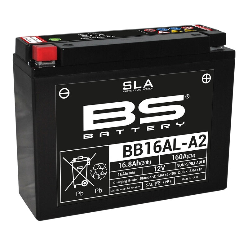 Ducati Sl 600 [BS BATTERY] - Batteria SLA senza manutenzione attivata in fabbrica - BB16AL-A2