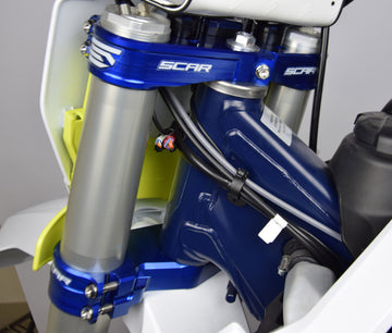 Husqvarna Te 449 A6 [SCAR] - Morsetto forcella OE Offset Blu