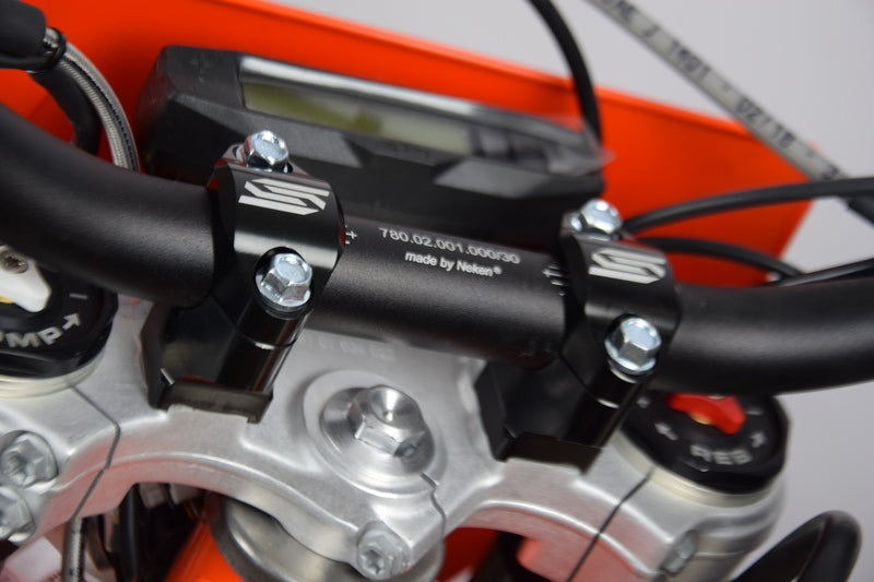 Husqvarna Te 125 [SCAR] - Lenker-Klemmböcke Ø28,6mm +35 bis 50mm OE-Gabelbrücke
